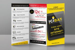 plateforme ICIBAT - leaflet dépliant logotype et communication - WALA STUDIO